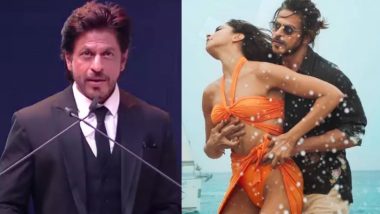 Shah Rukh Khan Tells KIFF 2022 Crowd to Stay 'Positive' Amidst Pathaan's Besharam Rang Song Row (Watch Video)