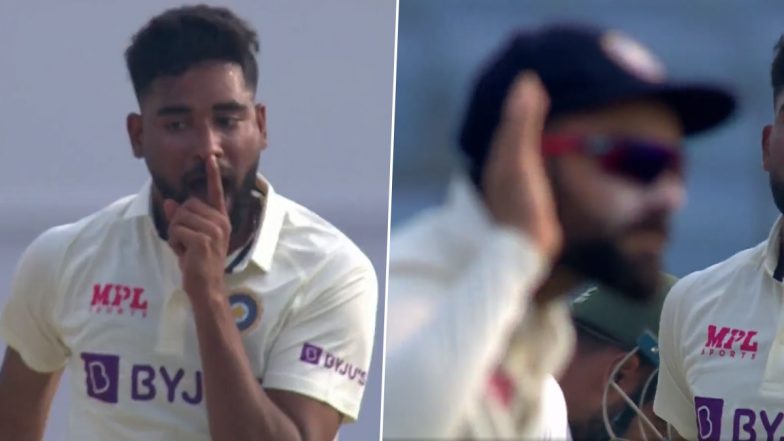 Mohammed Siraj and Virat Kohli Team Up to Give Send Off to Litton Das After Batsman Responded to Bowler’s Sledging During Day 2 of IND vs BAN 1st Test (Watch Video)