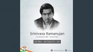 National Mathematics Day 2022: Mallikarjun Kharge, Nitin Gadkari and Other Leaders Remember Mathematical Genius Srinivasa Ramanujan on His Birth Anniversary