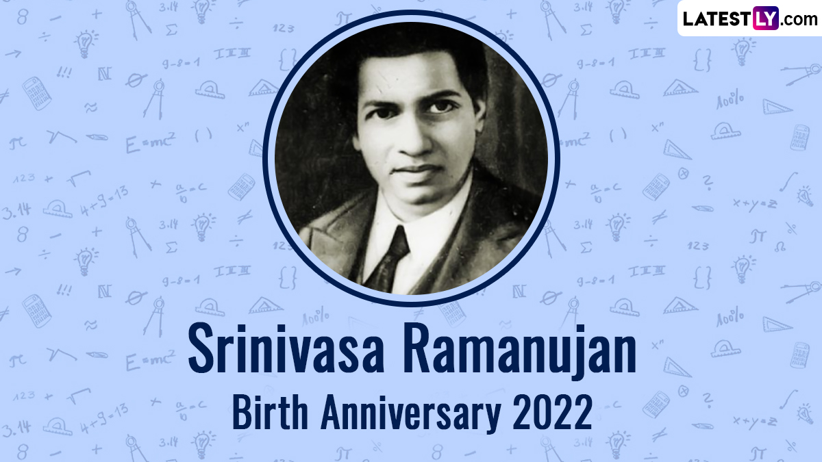 Srinivasa Ramanujan Birth Anniversary 2022 Images and HD ...