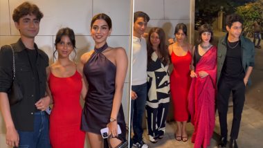 Suhana Khan, Khushi Kapoor, Agastya Nanda and Others Attend The Archies Wrap-Up Bash in Style! (Watch Videos)