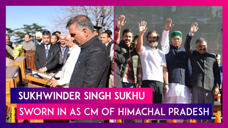 Sukhwinder Singh Sukhu Sworn In As The Chief Minister Of Himachal ...