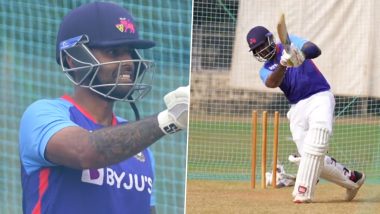 Suryakumar Yadav Hits the Nets, Starts Training Ahead of India vs Sri Lanka T20I Series in January 2023 (Watch Video)