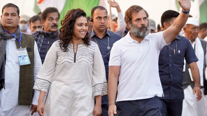 Swara Bhasker Joins Rahul Gandhi’s Bharat Jodo Yatra in Ujjain (View Pics & Video)