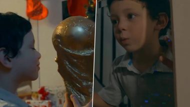 ‘Santa Claus’ Lionel Messi: Argentina Share Heartwarming Video of A Boy Unboxing FIFA World Cup 2022 Trophy As Christmas 2022 Gift (Watch Video)