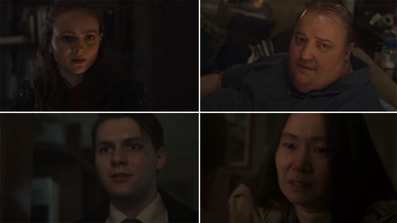 The Whale Trailer: A Morbidly Obese Brendan Fraser Tries to Repair His Relationship With Daughter Sadie Sink in This Darren Aronofsky Film (Watch Video)