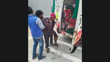 Uttar Pradesh Road Accident: Bus Collides With Container Vehicle Due to Heavy Fog in Gautam Buddh Nagar; One Killed, 10 Injured (Watch Videos)