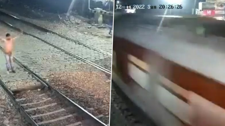 UP Shocker: Boy Jumps in Front of Speeding Train After Being Thrashed by Mob for Failing To Repay Rs 20 to Shopkeeper in Etawah (Disturbing Visuals)