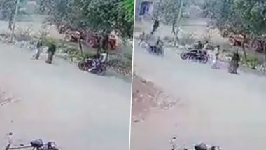 Kanpur: Bike-Borne Men Rob Woman of Necklace in Broad Daylight, Chain Snatching Incident Caught on CCTV (Watch Video)