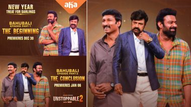 Unstoppable 2 With NBK: Nandamuri Balakrishna's Two Episodic Aha Show Starring Prabhas and Gopichand to Stream on These Dates!