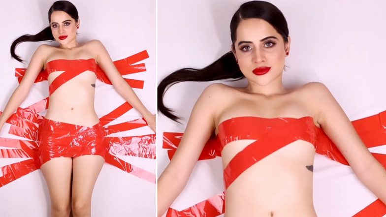 Uorfi Javed Covers Her Assets With Red Tape and Shares Video of Her Bold Avatar on Instagram– WATCH