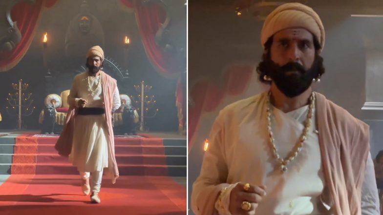 Vedat Marathe Veer Daudale Saat: First Look of Akshay Kumar As Chhatrapati Shivaji Maharaj Out! (Watch Video)