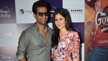 Govinda Naam Mera: Katrina Kaif Attends Special Screening of Hubby Vicky Kaushal’s Film; Couple Poses Together for the Paparazzi at the Event (View Pics)