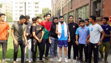 Virat Kohli, Rishabh Pant and Kuldeep Yadav Meet Bangladesh U-19 Cricketers in Dhaka Ahead of IND vs BAN 2nd Test 2022 (See Pics)