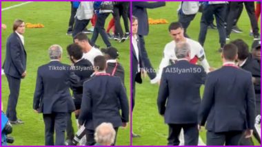 Did Cristiano Ronaldo Hit a Fan or Security Push him After Portugal’s Loss to Morocco in FIFA World Cup 2022 QF? (Watch Video)