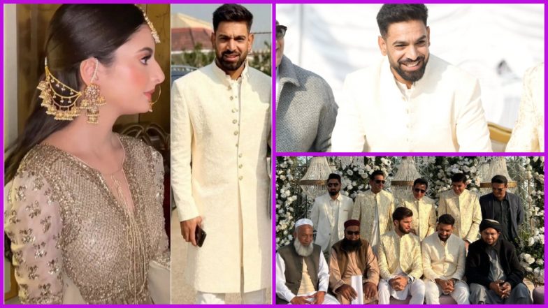 Haris Rauf Wedding: Pakistan Pacer Ties Knot With Model Muzna Masood Malik, Check Nikah Ceremony Photos