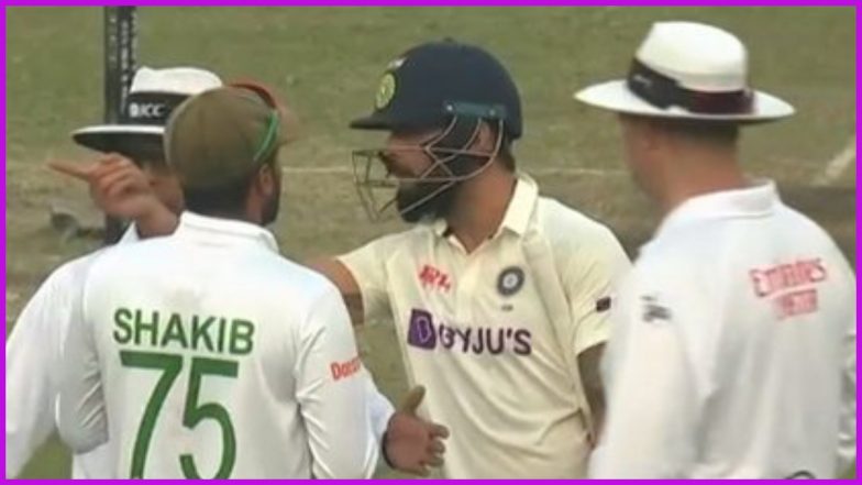 Virat Kohli Gets into War of Words With Bangladesh Fielders After Getting Dismissed During Day 3 IND vs BAN 2nd Test 2022 (Watch Video)