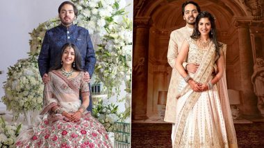 Anant Ambani and Radhika Merchant Engagement Ceremony Complete: Mukesh Ambani's Son Gets Engaged to Childhood Friend, View Couple Pics