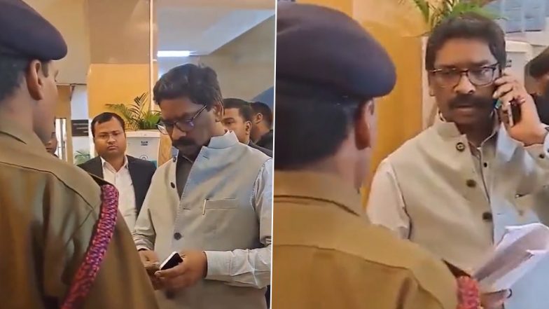 Jharkhand CM Hemant Soren Calls Up Authorities, Instructs strict Actions After Indian Army Soldier Complains About Illegal Property Possession (Watch Video)