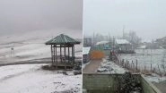Snowfall in Kashmir: Sonamarg, Yousmarg and Other Places Turn Into White Paradise (Watch Video)