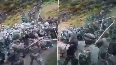 India-China Tawang Clash: Undated Video of Indian Soldiers Repelling Chinese Troops Goes Viral Amid LAC Tension