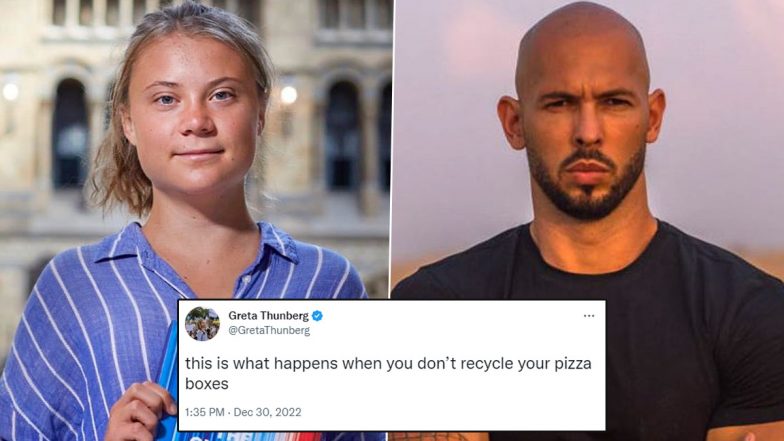 Greta Thunberg Trolls Andrew Tate’s Arrest Tweeting, ‘When You Don’t Recycle Your Pizza Boxes,’ After Jerry's Pizza Box Reveals His Location in Romania!