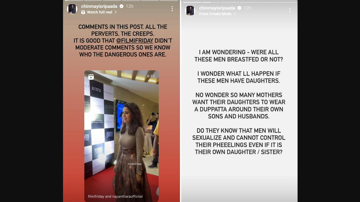 Chinmayi Sripaada Shuts Trolls on Their Sexual Remarks at Nayanthara for  Her Outfit at Connect Event | ðŸŽ¥ LatestLY