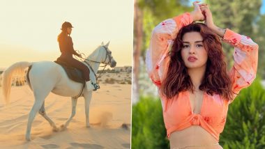 #THROWBACKTHURSDAY: Avneet Kaur Shares a Sneak Peek of Her Horse-Riding in Abu Dhabi! (Watch Video)