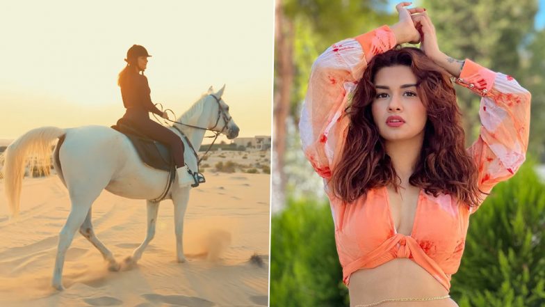 #THROWBACKTHURSDAY: Avneet Kaur Shares a Sneak Peek of Her Horse-Riding in Abu Dhabi! (Watch Video)