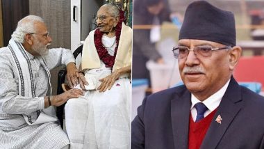 Heeraben Modi Dies: Nepal PM Pushpa Kamal Dahal Condoles Demise of PM Narendra Modi’s Mother