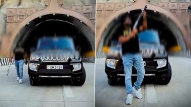Samruddhi Mahamarg: Man Seen Firing in Air on Maharashtra's Newly-Built Expressway in Viral Video