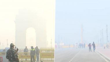 Delhi Winter 2022: Season's First Dense Fog Engulfs National Capital; Rail, Road Traffic Hit (Watch Videos and Pics)