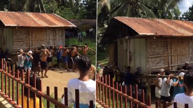 Philippines Locals Carry Big House on Shoulders So That Elderly Man Can Stay Closer to His Family in Viral Video; Netizens Praise the Kind Gesture