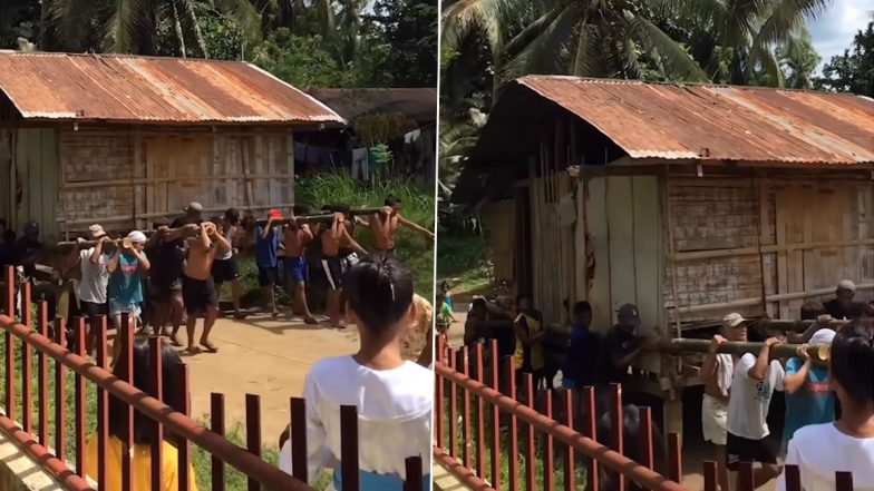 Philippines Locals Carry Big House on Shoulders So That Elderly Man Can Stay Closer to His Family in Viral Video; Netizens Praise the Kind Gesture