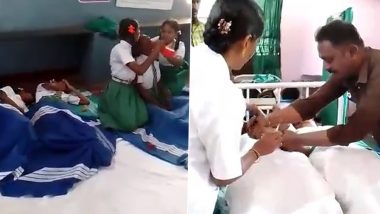 Karnataka: Over 20 Girl Students Hospitalised Due to Food Poisoning in Koppal (Watch Video)