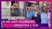 Blind Man Celebrates Argentina&rsquo;s Win Against France In The FIFA World Cup 2022 As Hundreds Join Him