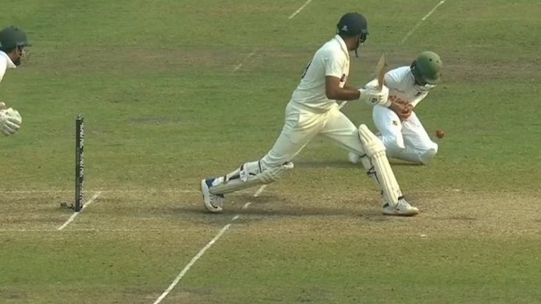 Turning Point! Mominul Haque Drops Important Catch of Ravi Ashwin on Day 4 of IND vs BAN 2nd Test 2022 (Watch Video)