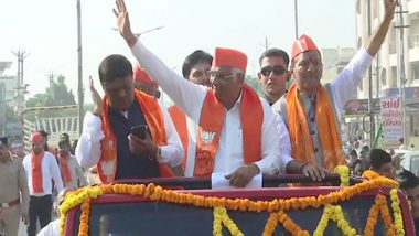 Gujarat Assembly Elections 2022: CM Bhupendra Patel Holds Roadshow in Mehsana for Phase 2 of Polls Campaign