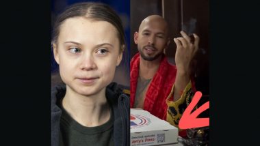 Greta Thunberg Responds to Andrew Tate’s Arrest With the Help of Jerry’s Pizza Box in His Rant Video; View Tweet