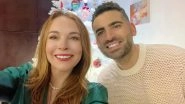 Lindsay Lohan Is All Smiles with Hubby Bader Shammas in Happy Christmas Selfie (View Pic)