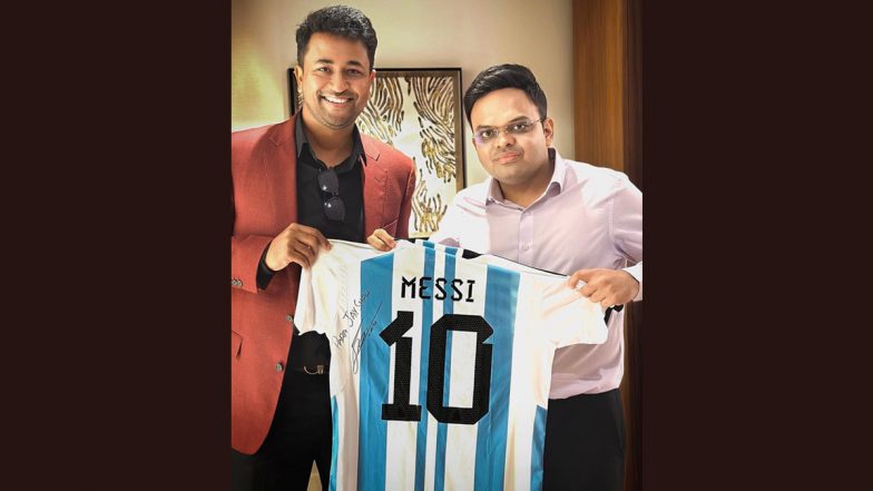 Lionel Messi sends signed FIFA World Cup jersey to BCCI secretary Jay Shah;  Pragyan Ojha shares photo : The Tribune India