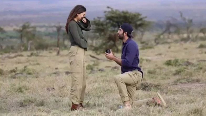 When Ranbir Kapoor Proposed Alia Bhatt! Check Out the Beautiful Click That Captured the Lovely Moment (View Pic)