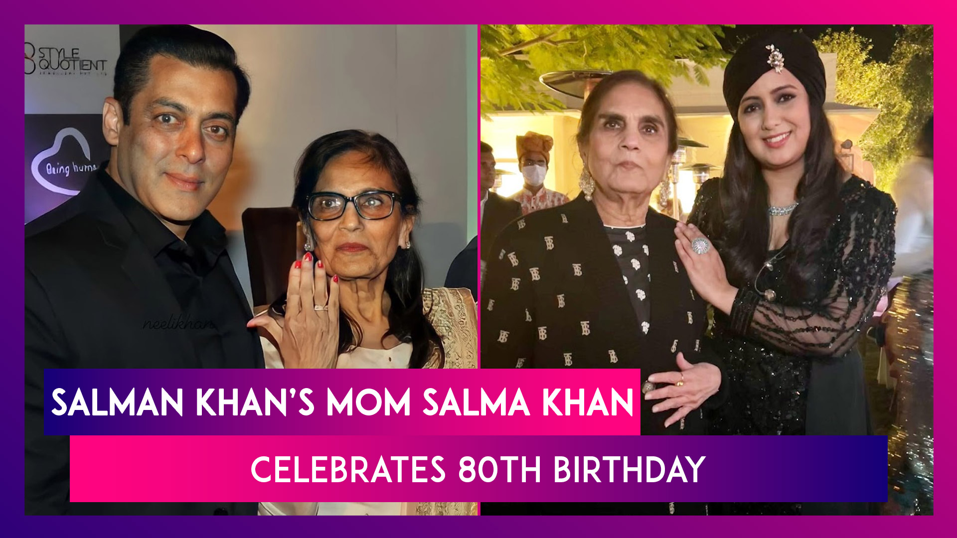 Salman Khan Xxx Bf Video - Salman Khan's Mother Salma Khan Turns 80; Helen, Alvira Khan & Arpita Khan  Celebrate In Style! | ðŸ“¹ Watch Videos From LatestLY