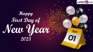 First Day of New Year 2023 Wishes & GIF Images: WhatsApp Messages, HD Wallpapers, Greetings, Quotes and SMS To Send on January 1