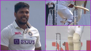 Umesh Yadav Bowls Yasir Ali, Stump 'Goes Flying' During IND vs BAN 1st Test 2022 Day 2 (Watch Video)