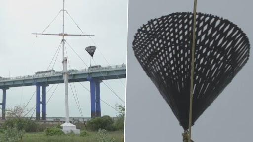 Tamil Nadu: ‘Storm Warning Cage 3’ Mounted at Pampan Port in Rameswaram To Warn Against Danger of Distant Storm (See Pics)