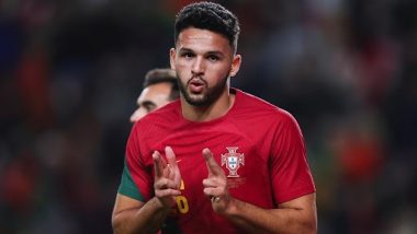 Goncalo Ramos Reacts After his Hat-Trick During Portugal vs Switzerland FIFA World Cup 2022 Round of 16 Match