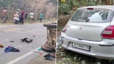 Assam Elephant Attack: Three, Including Child, Killed As Herd of Wild Elephants Attack Cars in Goalpara (Watch Video)