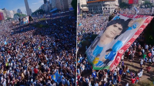 Sea of Fans Celebrate Argentina's FIFA World Cup 2022 Title Win in Buenos Aires, Drone Captures Fascinating Video