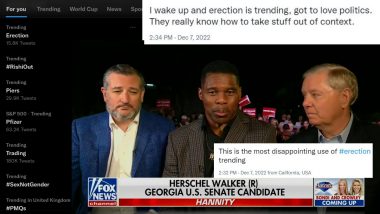 ‘Erection’ Trends and Twitterati’s Best Guess Is Herschel Walker’s ‘This Erection Is About the People’ NSFW Message in Viral Clip!